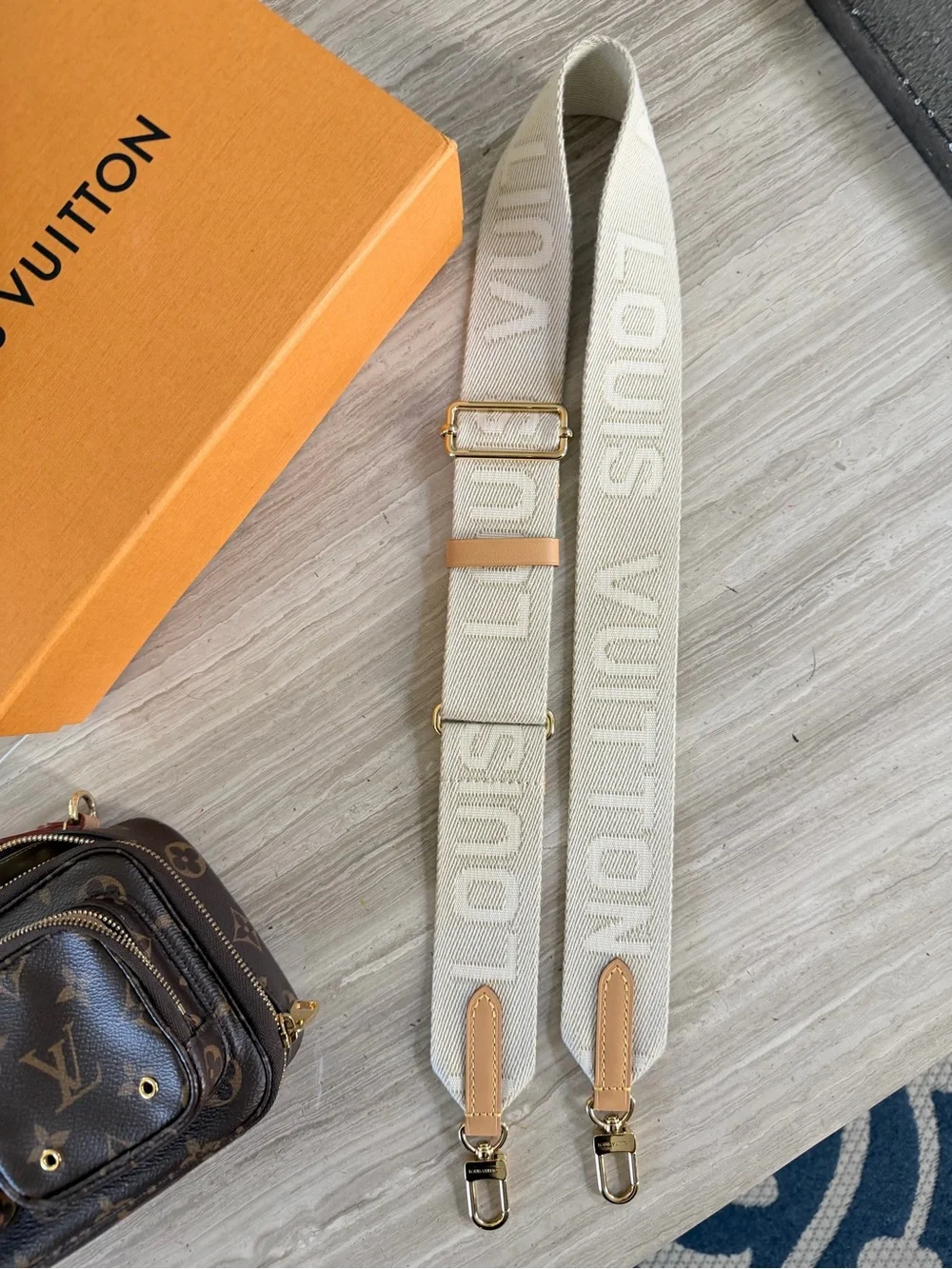 Louis Vuitton Cream Bandoulière Adjustable Strap